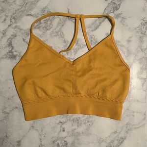 Gymshark Studio Seamless Sports Bra - Yellow- Medium